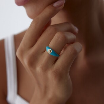 0.02 Ct Sunshine Pırlanta Yüzük - 3