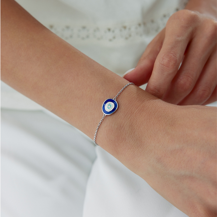 0.02 Karat Pırlanta Mineli Nazar Bileklik - Özkonak (1)