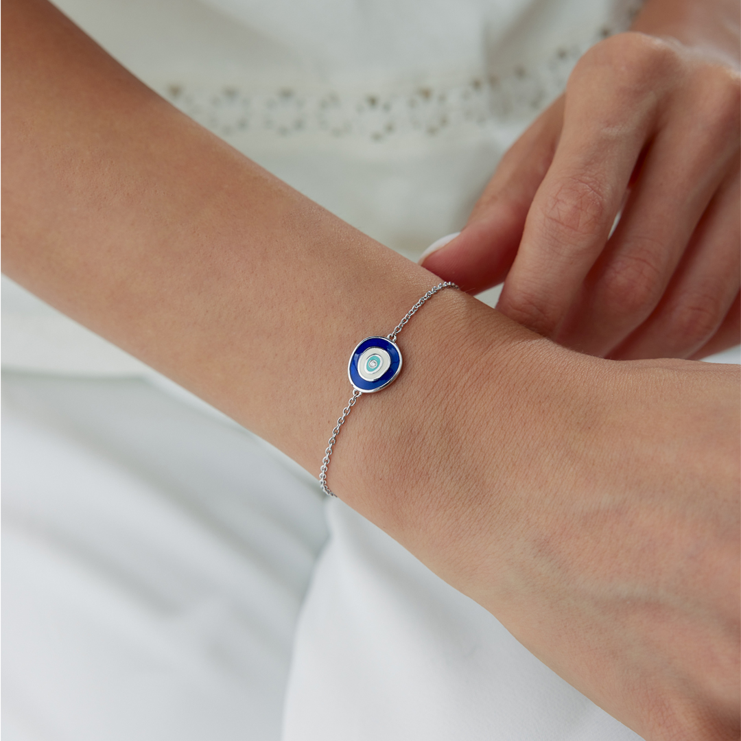 0.02 Karat Pırlanta Mineli Nazar Bileklik - 2