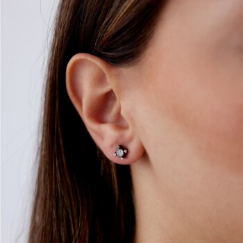 0.03 Ct Elmas Tektaş Küpe - Özkonak (1)