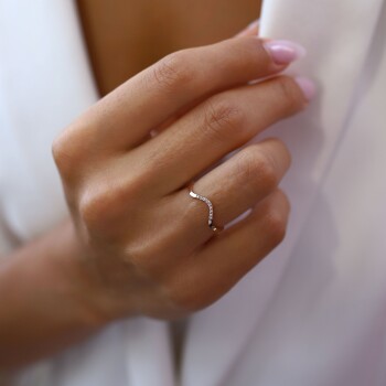 0.05 Ct Pırlanta Pave Yüzük - Siempre