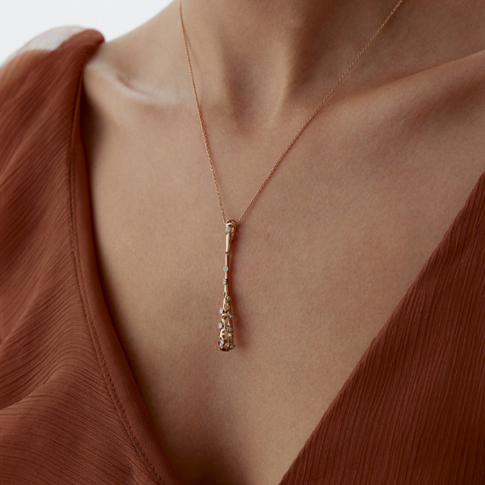 0.05 Karat Stick Pırlanta Kolye - Özkonak (1)