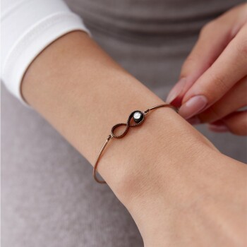 0.07 Ct Elmas Sonsuzluk Bileklik - Özkonak