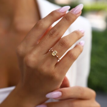 0.10 Ct Pırlanta Fancy Sun Stone Yüzük - Siempre