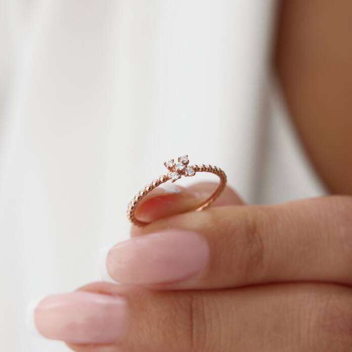 0.10 Ct Pırlanta Point Yüzük - 3