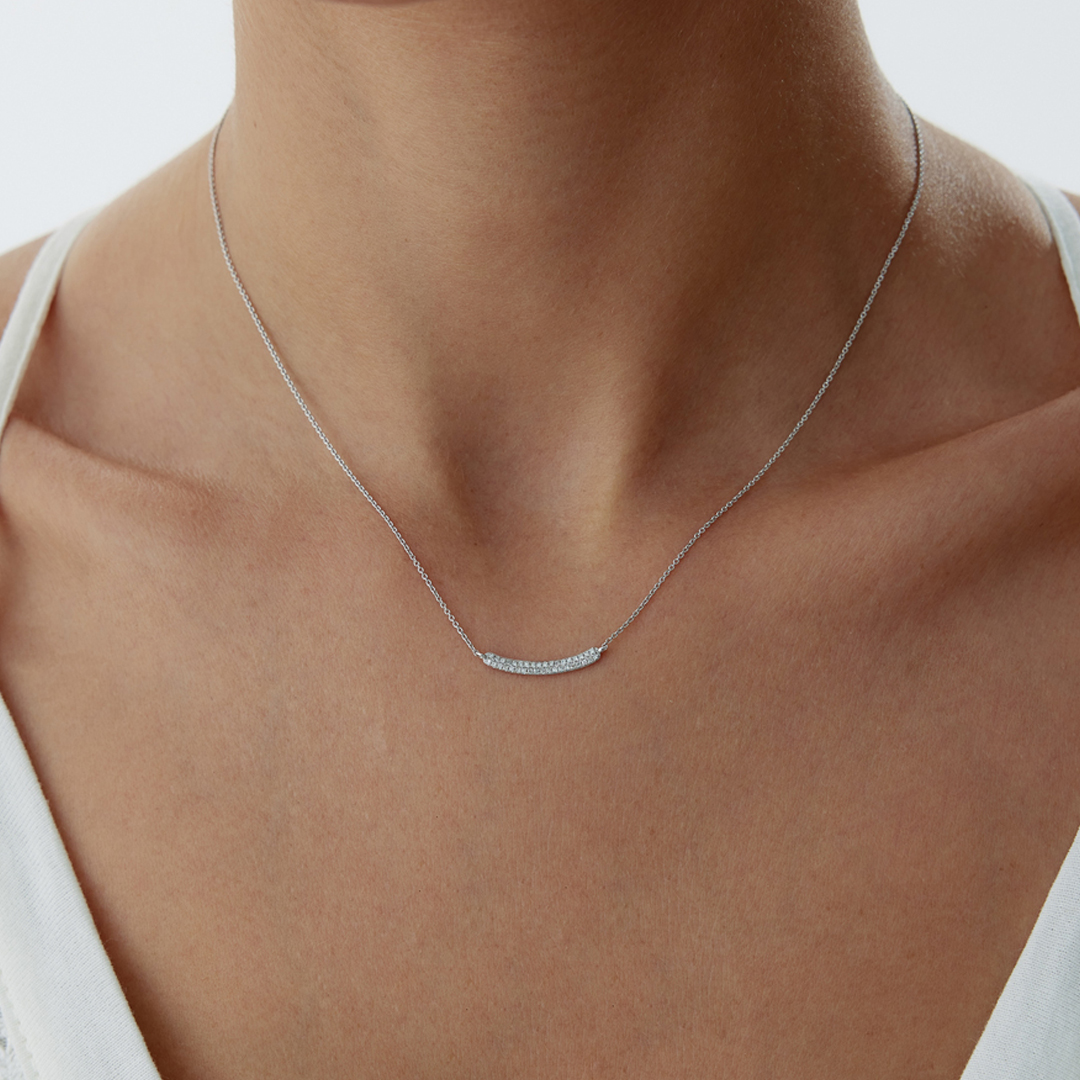 0.10 Karat Line Pırlanta Kolye - 1