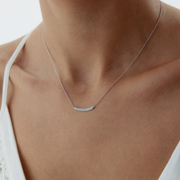 0.10 Karat Line Pırlanta Kolye - 2