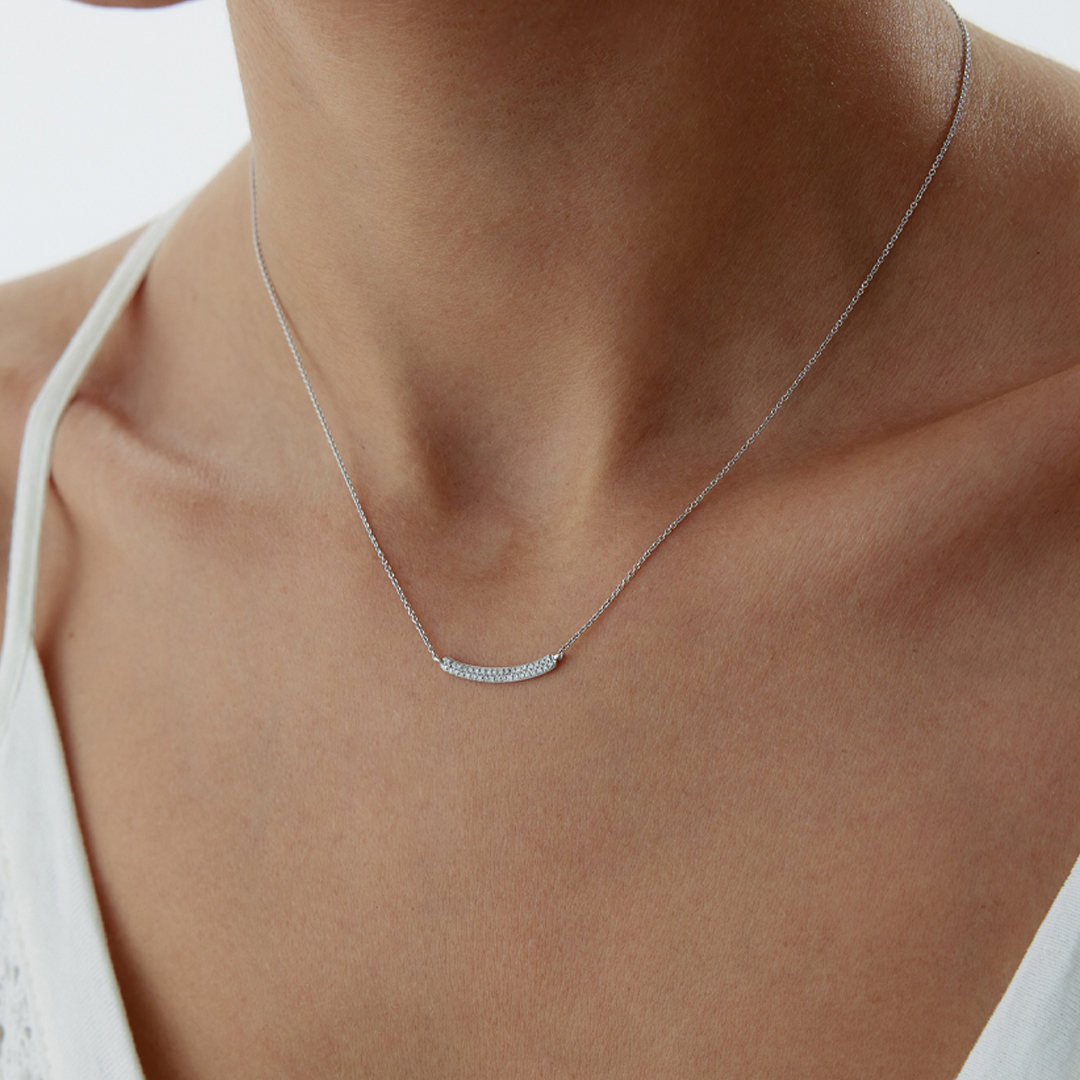 0.10 Karat Line Pırlanta Kolye - 2