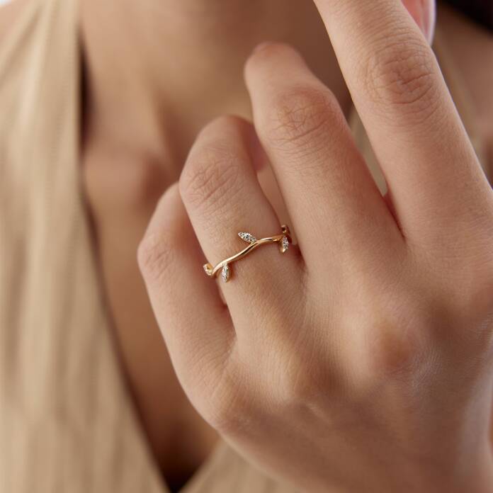 0.12 Ct Pırlanta Dal Yüzük - 2