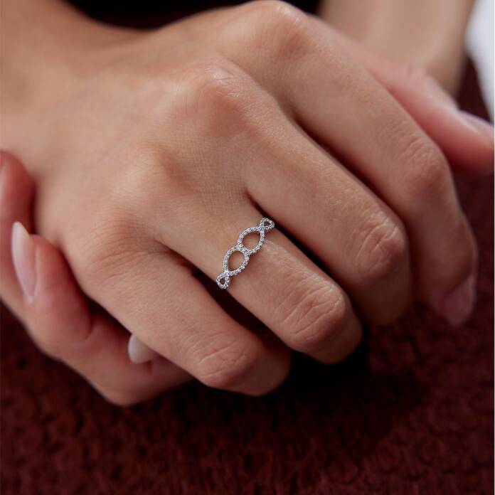 0.12 Ct Pırlanta Hoop Yüzük - 2