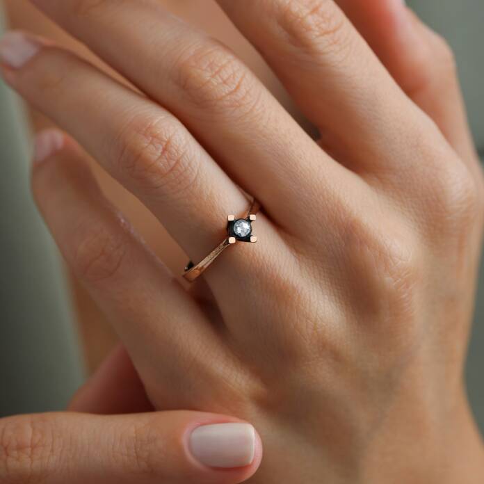 0.12 Ct Tektaş Elmas Yüzük - 1