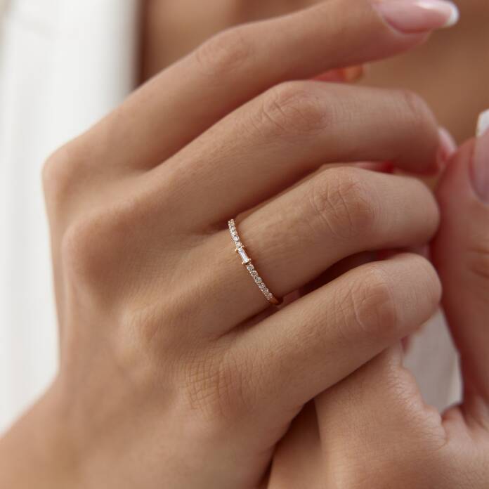 0.13 Ct Pırlanta Düet Yüzük - 2