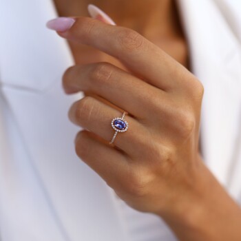 0.16 Ct Pırlanta Tanzantine Yüzük - Siempre