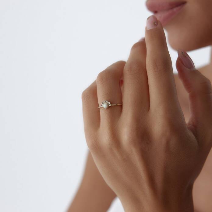 0.16 Ct Yual Pırlanta Yüzük - 1