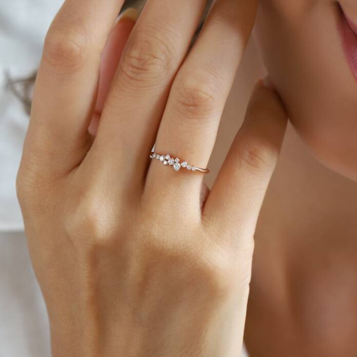 0.17 Ct Pırlanta Queen Yüzük - 1