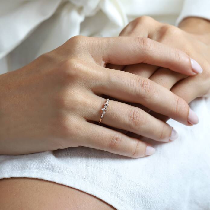 0.17 Ct Pırlanta Queen Yüzük - 3