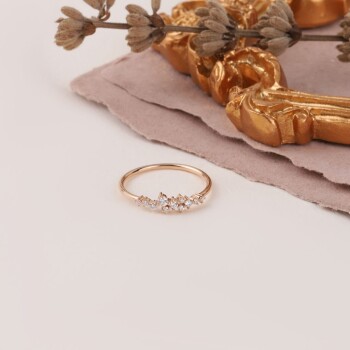 0.17 Ct Pırlanta Queen Yüzük - 4