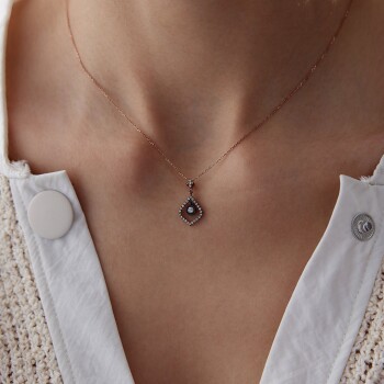 0.18 Ct Elmas Vintage Kolye - Özkonak