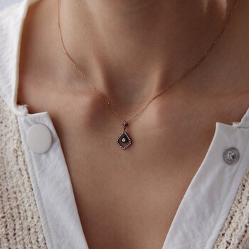 0.18 Ct Elmas Vintage Kolye - Özkonak (1)