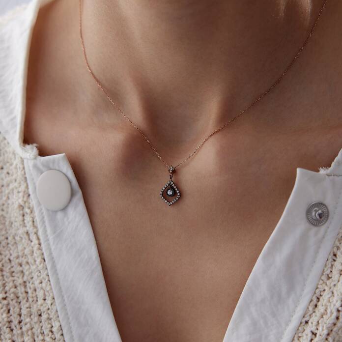 0.18 Ct Elmas Vintage Kolye - 2