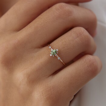 0.20 Ct Pırlanta Green Aeden Yüzük - Barla Aykun