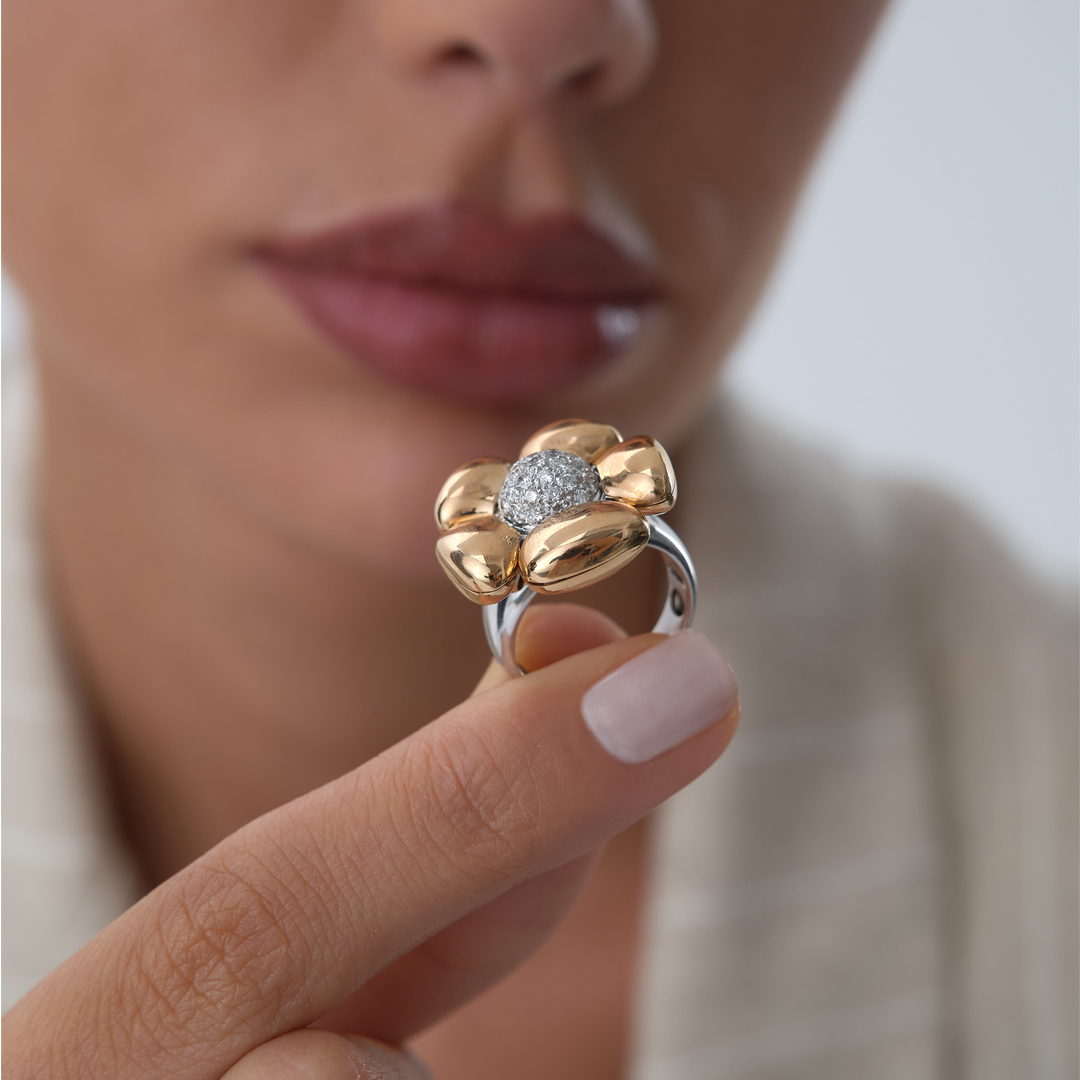 0.25 ct Papatya Pırlanta Yüzük - 3