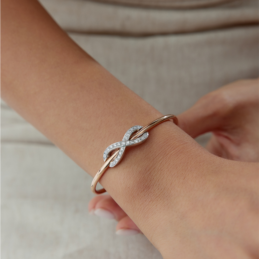 0.25 Karat Infinity Pırlanta Kelepçe - 1