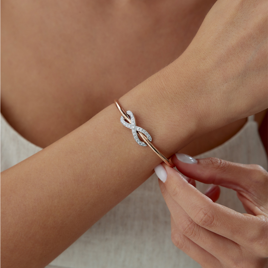 0.25 Karat Infinity Pırlanta Kelepçe - 2