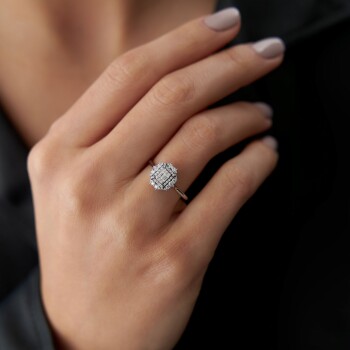 0.26 Ct Pırlanta Che Baget Yüzük - Siempre