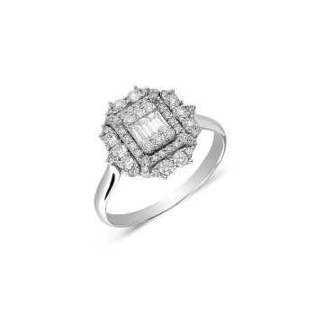 0.26 Ct Pırlanta Che Baget Yüzük - 3