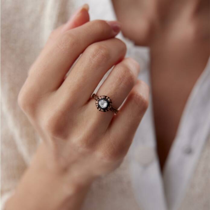 0.27 Ct Elmas Tektaş Yüzük - 1