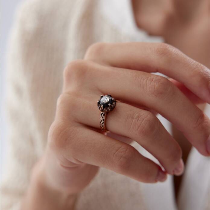 0.27 Ct Elmas Tektaş Yüzük - 2