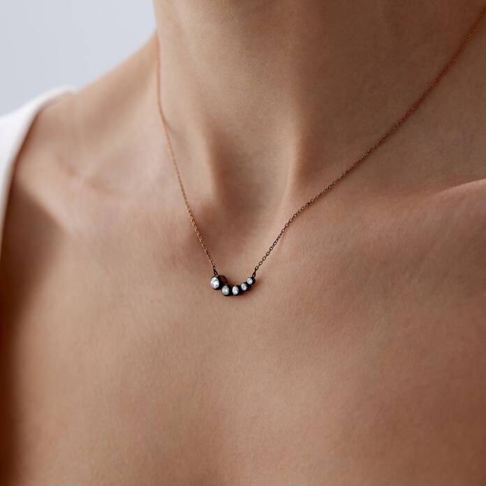 0.28 Ct Elmas Süzme Salıncak Kolye - 2