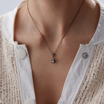 0.28 Ct Elmas Trio Kolye - Özkonak