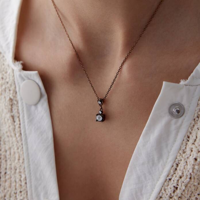 0.28 Ct Elmas Trio Kolye - 2