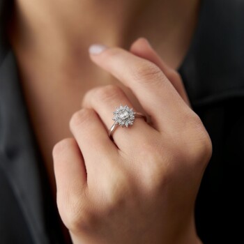 0.29 Ct Pırlanta Pi Baget Yüzük - Siempre (1)