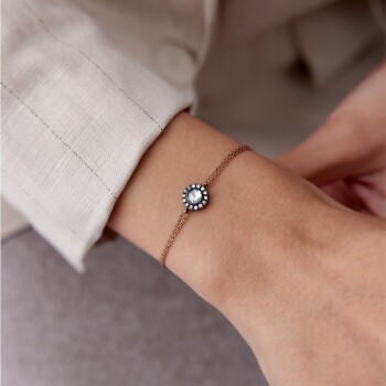 0.30 Ct Elmas Çiçek Bileklik - Özkonak