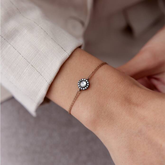 0.30 Ct Elmas Çiçek Bileklik - 1