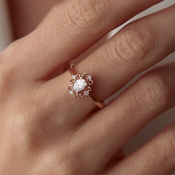 0.30 Ct Pırlanta Oval Taşlı Yüzük - Siempre