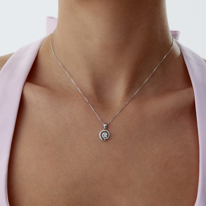 0.30 Karat Döngü Pırlanta Kolye - Özkonak