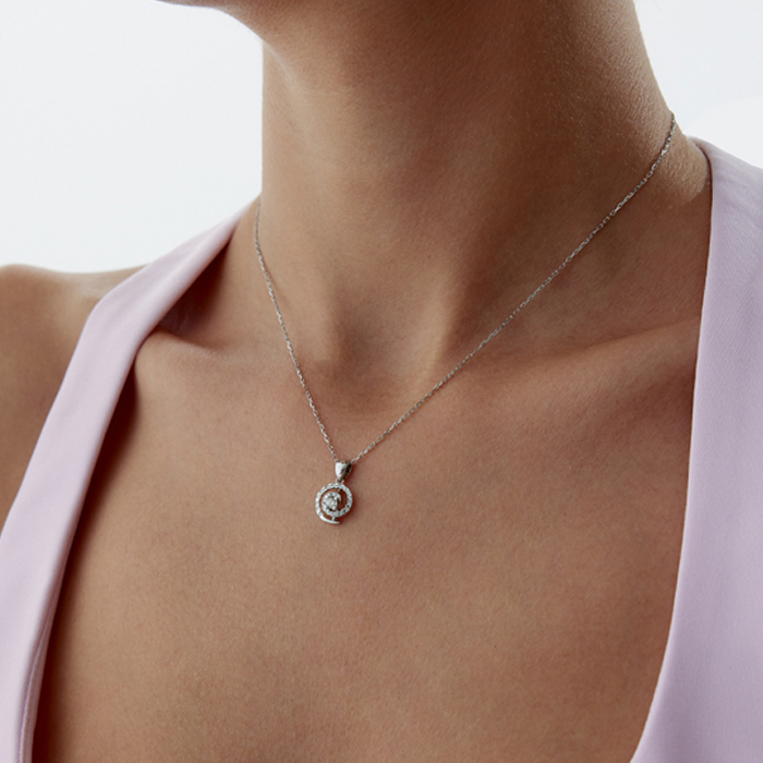 0.30 Karat Döngü Pırlanta Kolye - Özkonak (1)