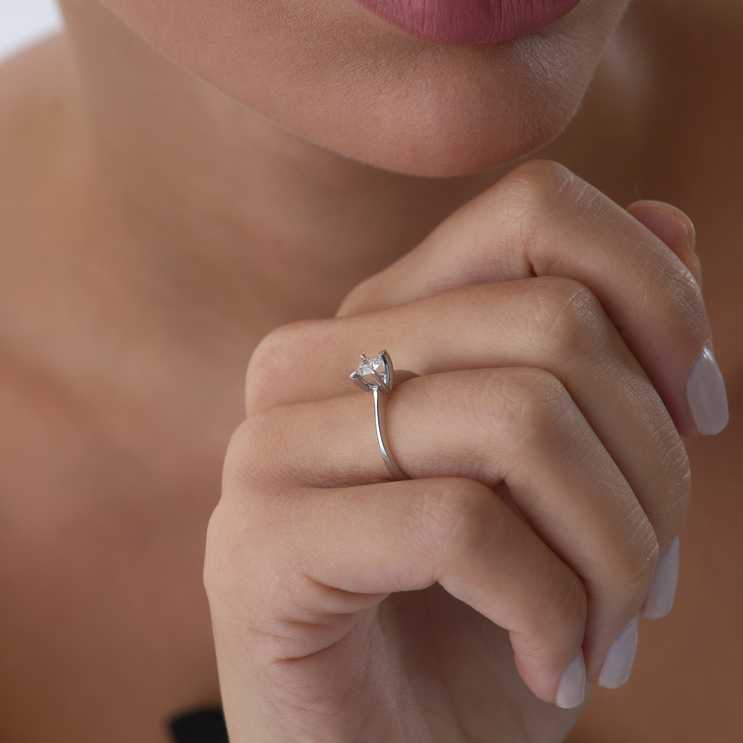 0.32 ct Tektaş Amor Yüzük - 2