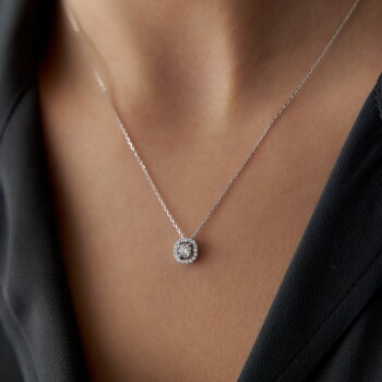 0.33 Karat Pırlanta Sia Kolye - 1