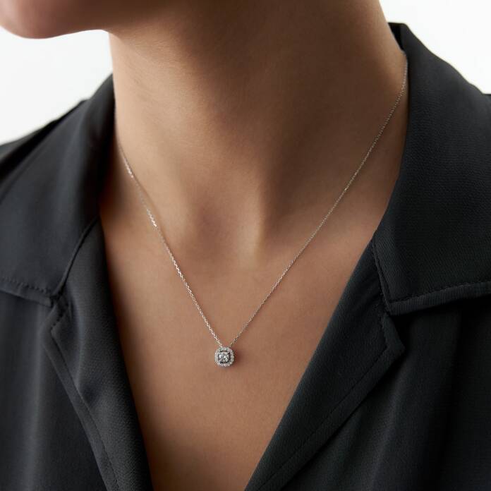 0.33 Karat Pırlanta Sia Kolye - 2