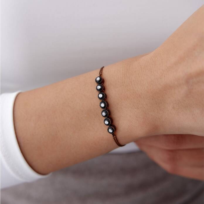 0.35 Ct Elmas Yedi Taşlı Line Bileklik - 2