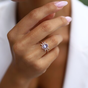 0.35 Ct Pırlanta Alexandrite Yüzük - Siempre