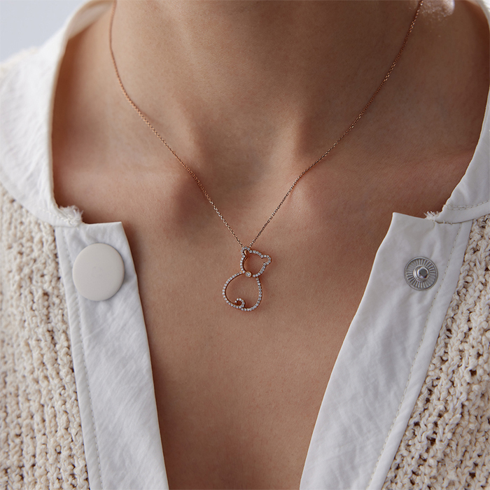 0.35 Karat Pırlanta Bear Kolye - Özkonak