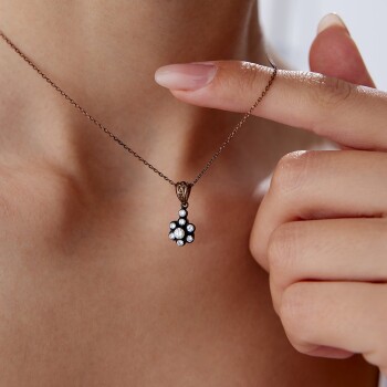 0.36 Ct Elmas Mini Gül Kolye - Özkonak (1)