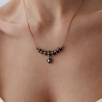 0.37 Ct Elmas Sallantılı Tektaş Salıncak Kolye - Özkonak (1)