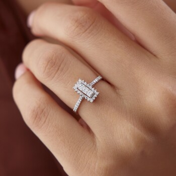 0.37 Ct Pırlanta Heka Yüzük - 3